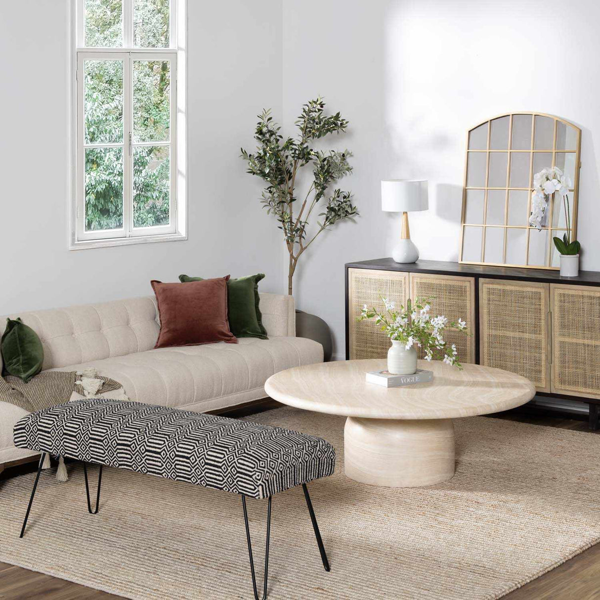 The Merel Hand Woven Rug, Light Brown