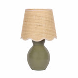 Salgareda Green Rattan Table Lamp