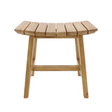 Phoenix Natural Teak Shower and Bath Slatted Stool