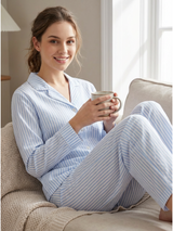 Womens Poplin Pajama Set