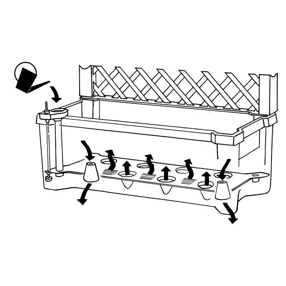 plow and hearth self watering planter Self-Watering Garden Planter with Trellis – Plow & Hearth