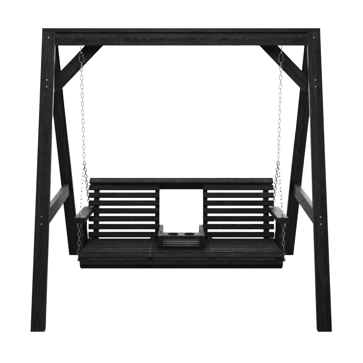 Amish Casual Console Porch Swing with A-Frame Stand