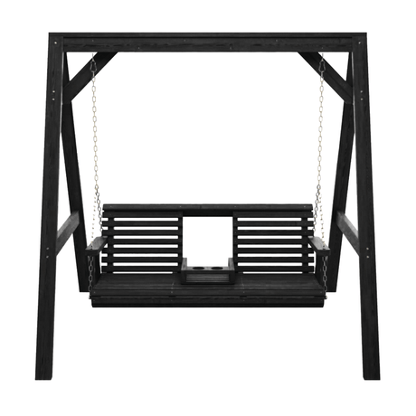 Amish Casual Console Porch Swing with A-Frame Stand