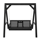 Amish Casual Console Porch Swing with A-Frame Stand