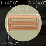 Savannah Natural Teak Shower and Spa/Bathroom/Outdoor - Storage Bench with Shelves- 28" or 40"