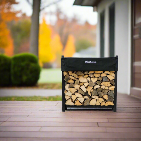 3 ft Steel Firewood Rack Holds 1/8 Cord Woodhaven