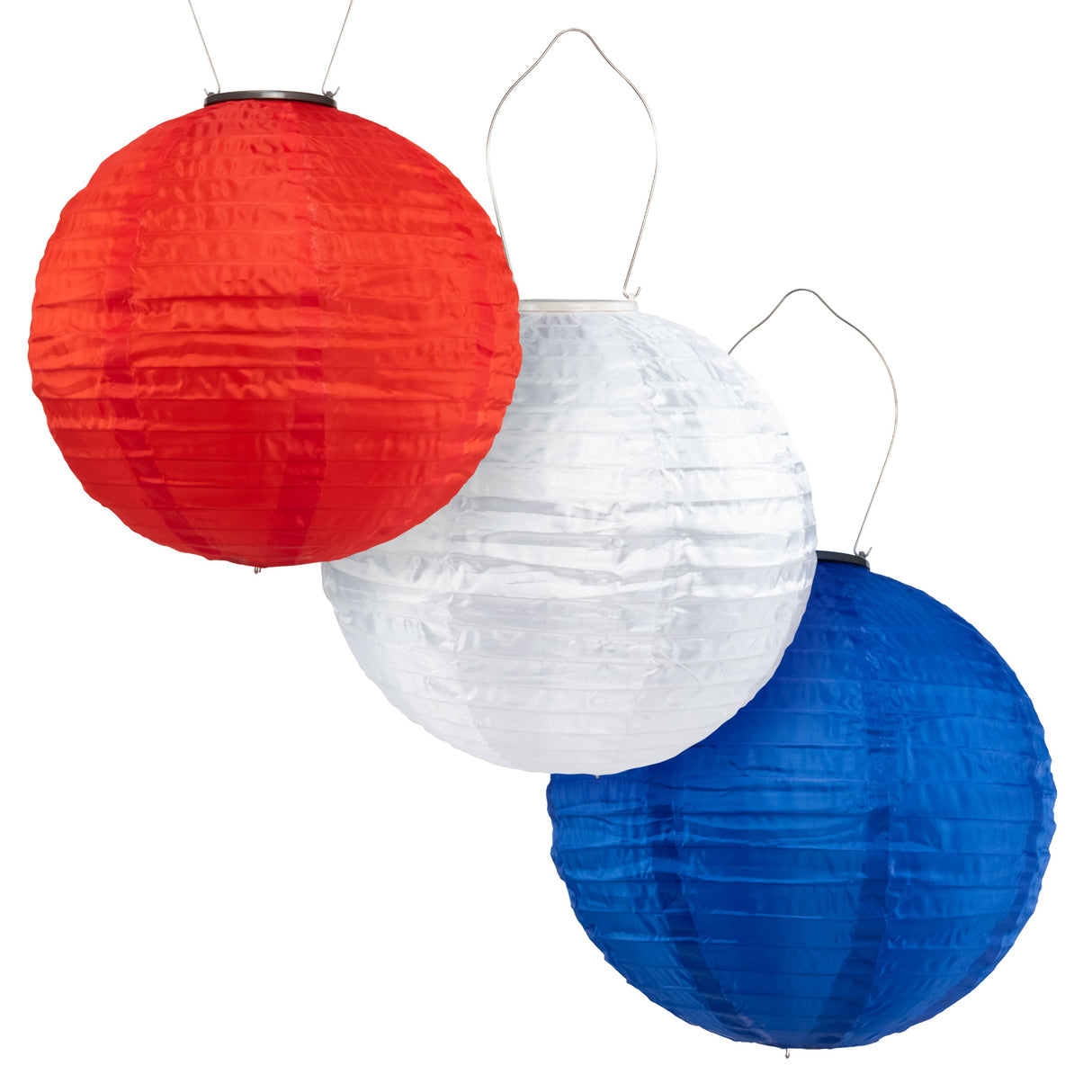 Set of 3 Red, White, and Blue Soji 12" Globe