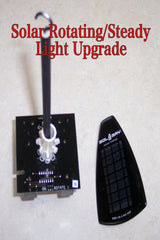 4 ft. Octagon Solar and Electric Powered Poly Garden Lighthouse, Navy Blue/white trim