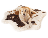 PupRug® Animal Print Memory Foam Dog Bed - Brown Faux Cowhide