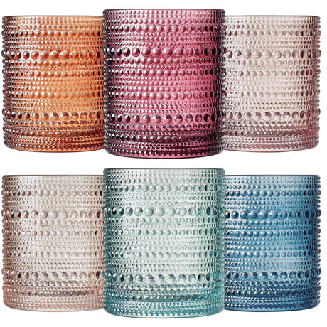 Tonal Hobnail Lowball Glassware, Spring, Set of 6