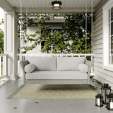 Sonoma Wicker Daybed Porch Swing With Cushions