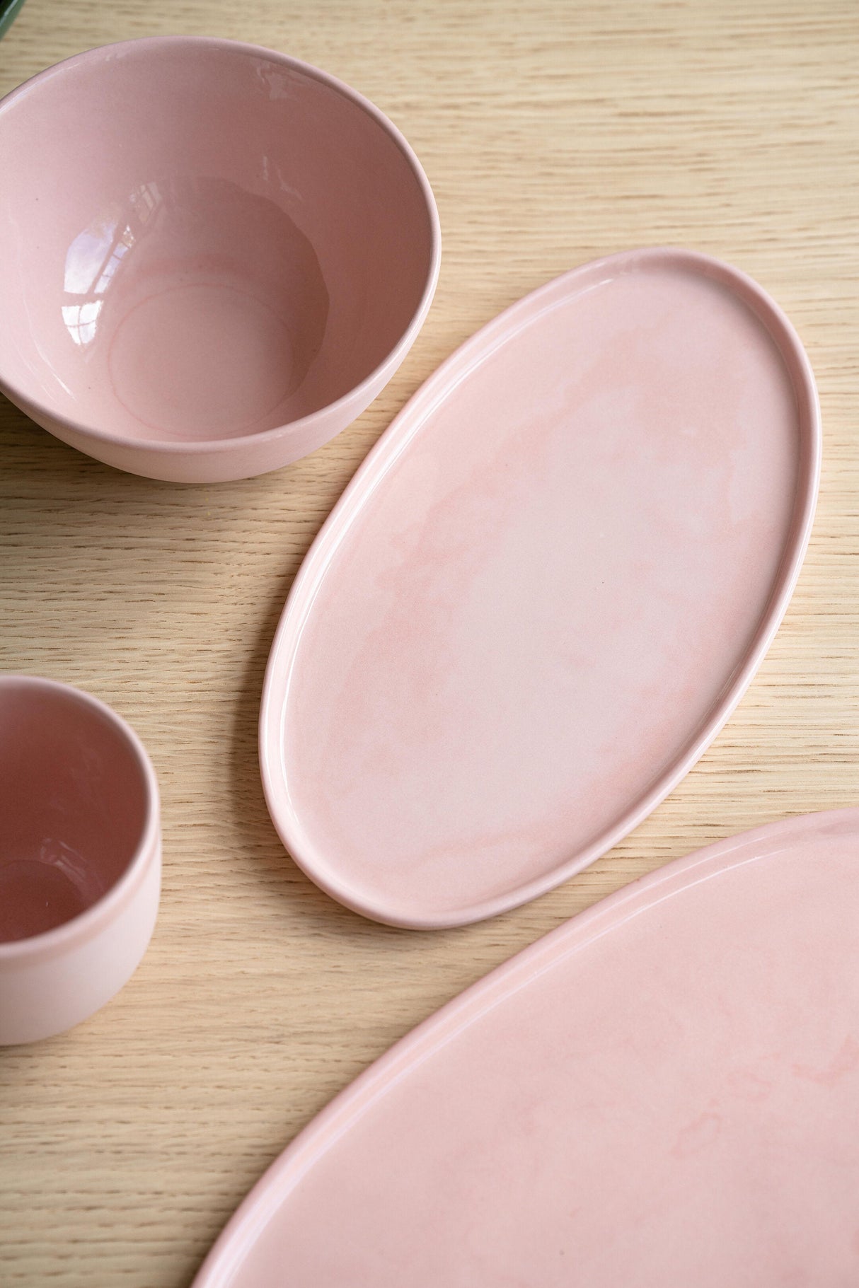 Handmade Porcelain Bowl. Powder Pink