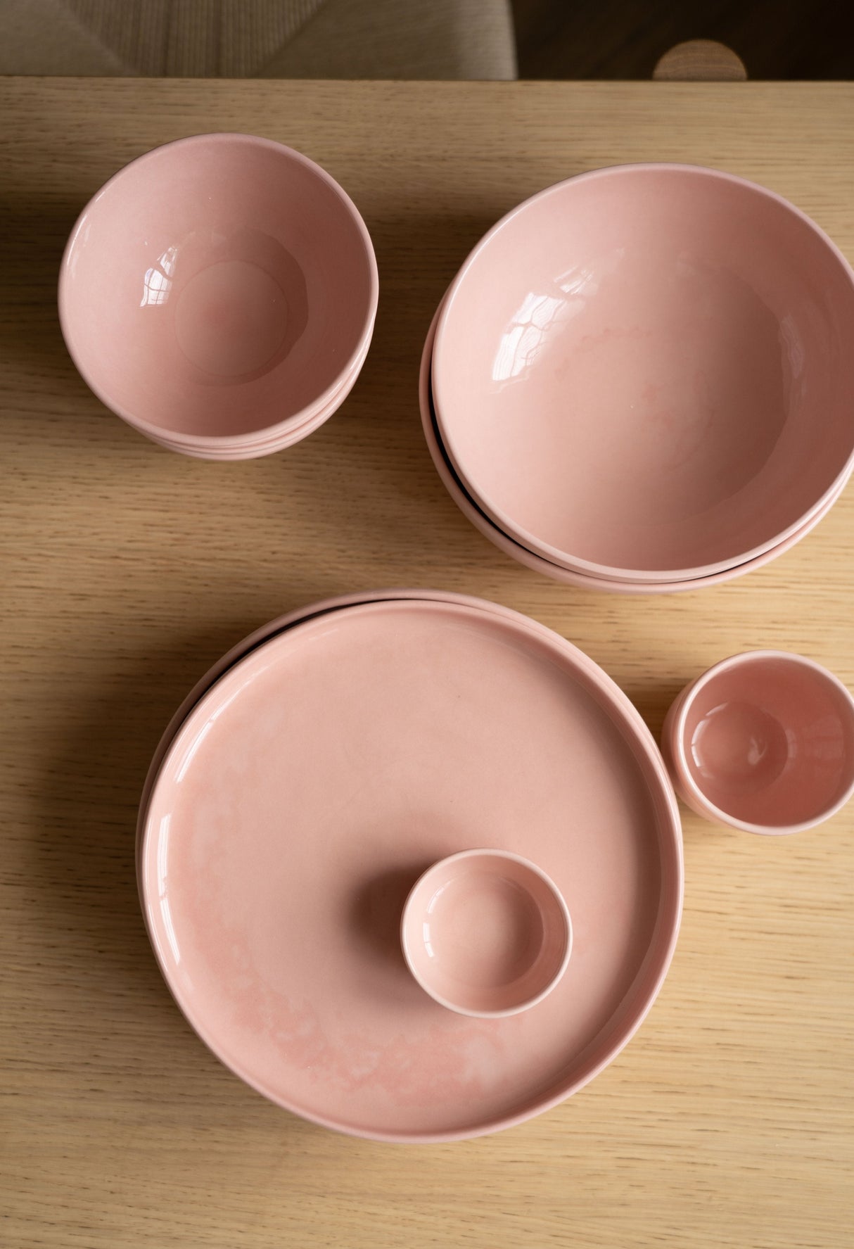 Handmade Porcelain Bowl. Powder Pink