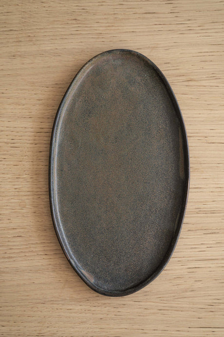 Rust Matte Stoneware Serving Platter