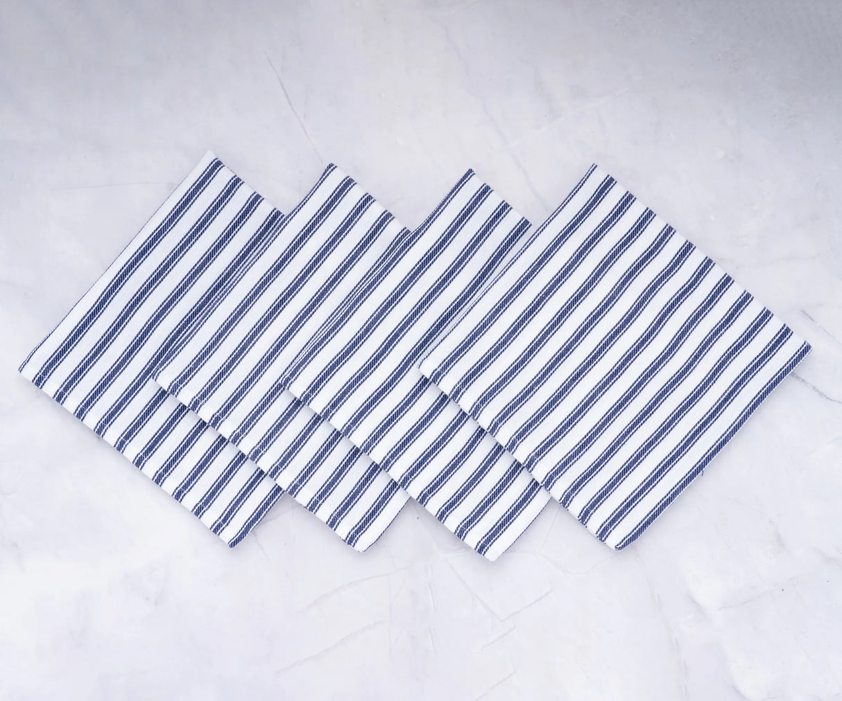 Capri Stripe Napkins - Navy blue