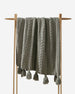 Braided Pom Pom Throw