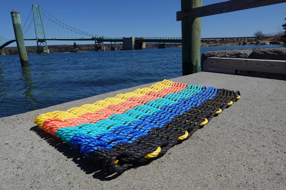 Plastic Container Rope Mat Sunset-Inspired Lobster rope Mat – Plow & Hearth