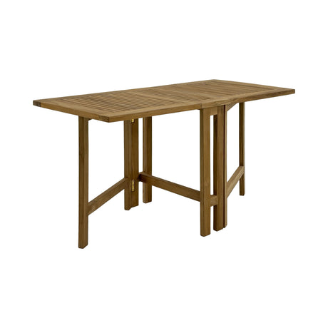 Telluride Natural Teak Rectangular Dual Folding Balcony Table - 51"