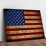 I Pledge Allegiance To The Flag Of USA Sign