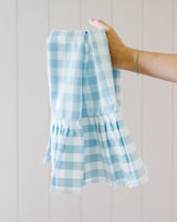 Blue Ruffled Gingham Dish Towel