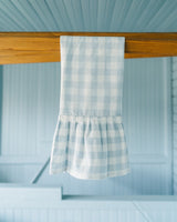 Blue Ruffled Gingham Dish Towel