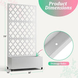 Metal Outdoor Raised Garden Bed with Trellis