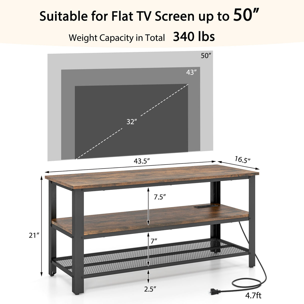 Industrial TV Stand