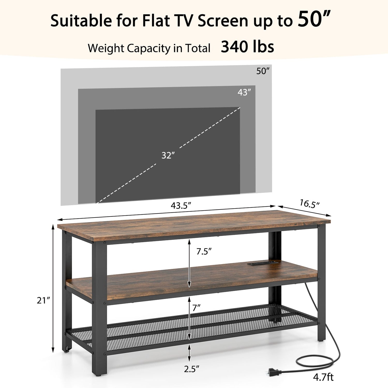 Industrial TV Stand