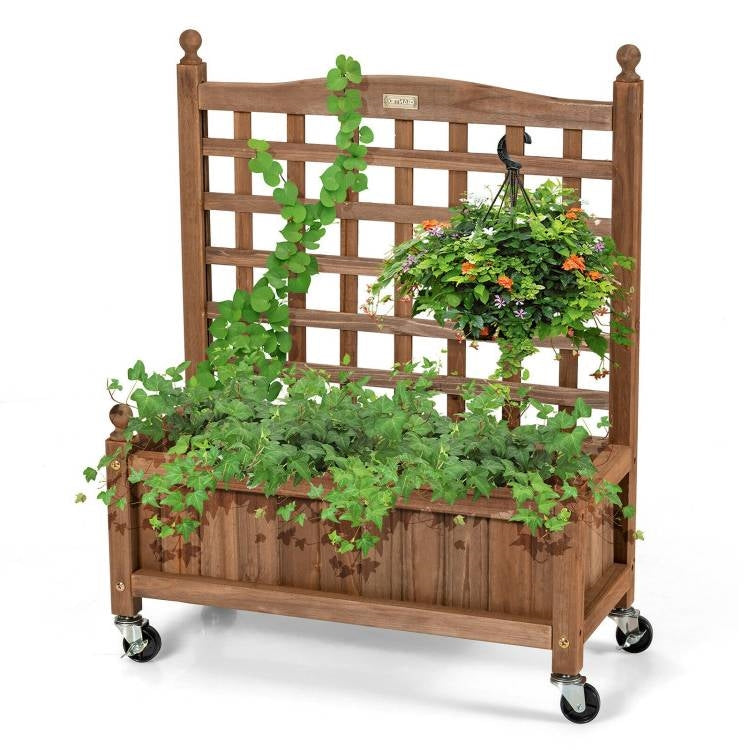 Solid Fir Wood Raised Garden Bed Planter