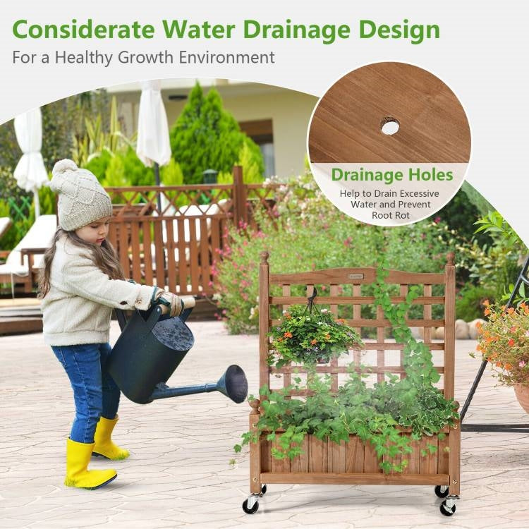 Solid Fir Wood Raised Garden Bed Planter
