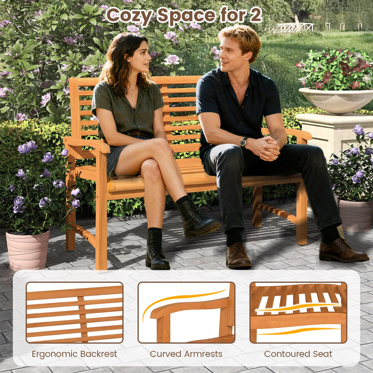 Teak Wood Outdoor Garden Bench