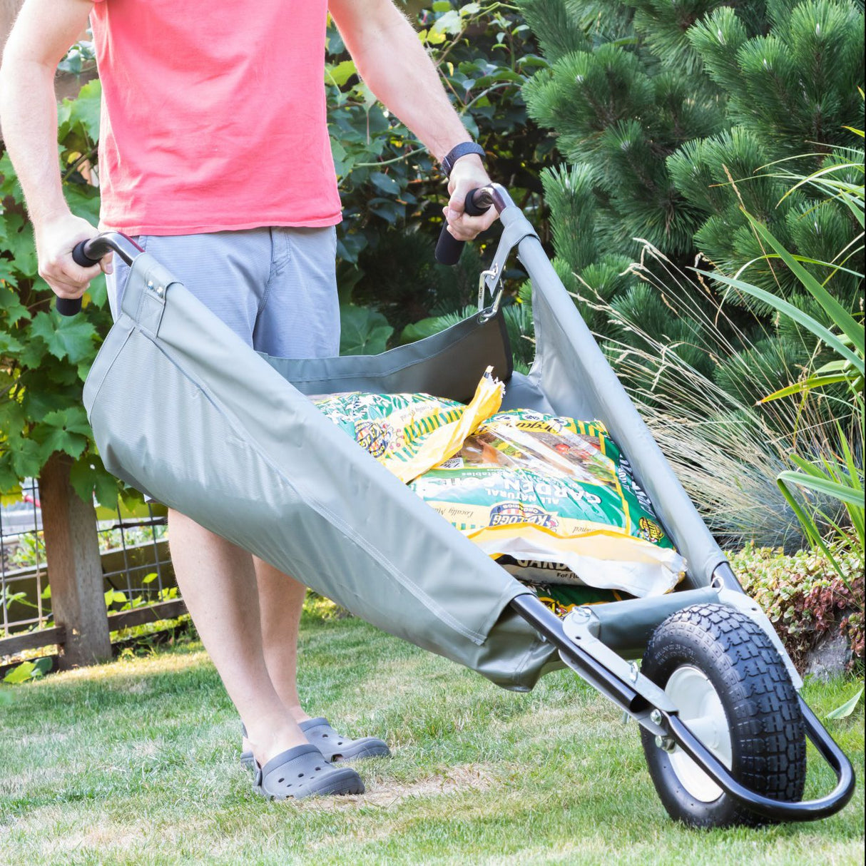 Original WheelEasy Foldable Garden Cart (Wheelbarrow)