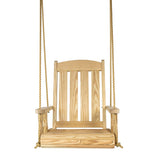 Heavy Duty Outdoor Wood Swing Chair - Unfinished Clearcoat