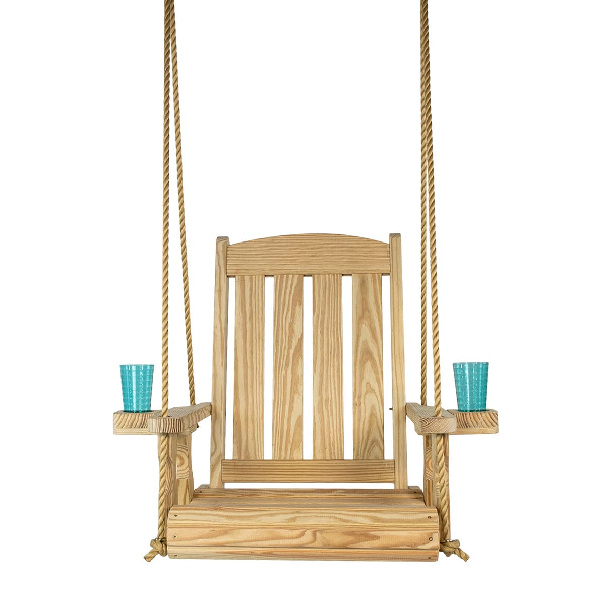 Heavy Duty Outdoor Wood Swing Chair - Unfinished Clearcoat