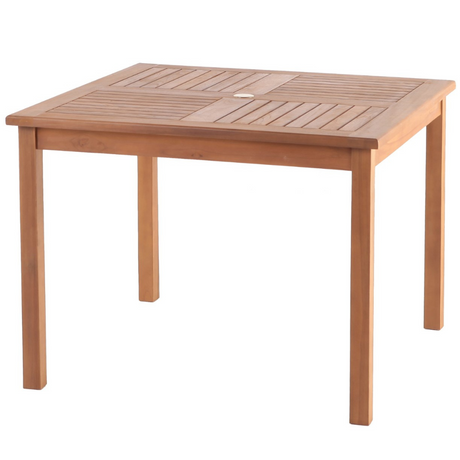 Telluride 4-Person Natural Teak Outdoor Square Dining Table 39"