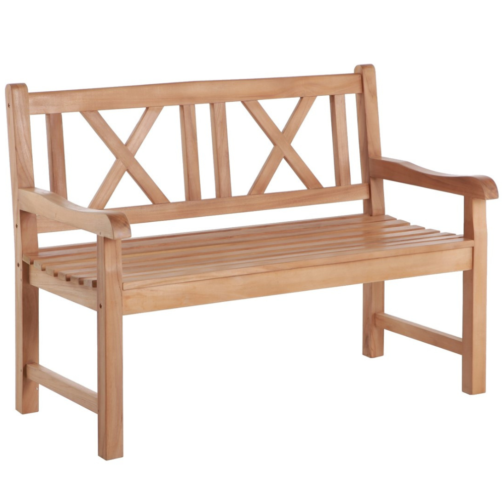 Natural Teak Outdoor Patio and Garden Bench