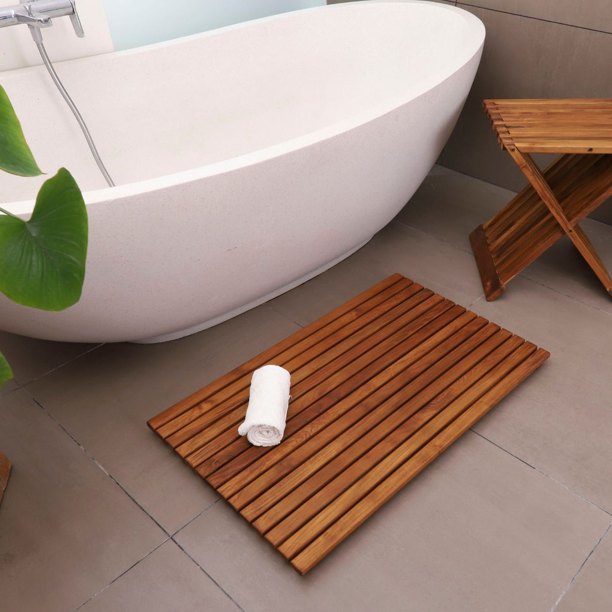 Bel Air Indoor/Outdoor Teak Bath Mat