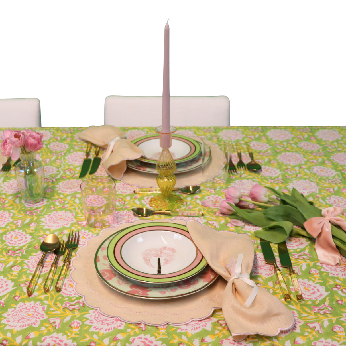 Viviana Venetia Blooms Organic Cotton Tablecloth