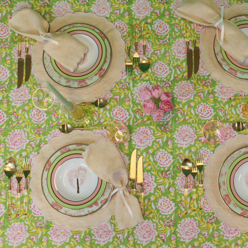 Viviana Venetia Blooms Organic Cotton Tablecloth