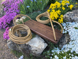 Dark Brown Stained Classic Bench Swing