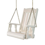 Heavy Duty Outdoor Wood Swing Chair - White Stain