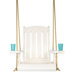 Heavy Duty Outdoor Wood Swing Chair - White Stain