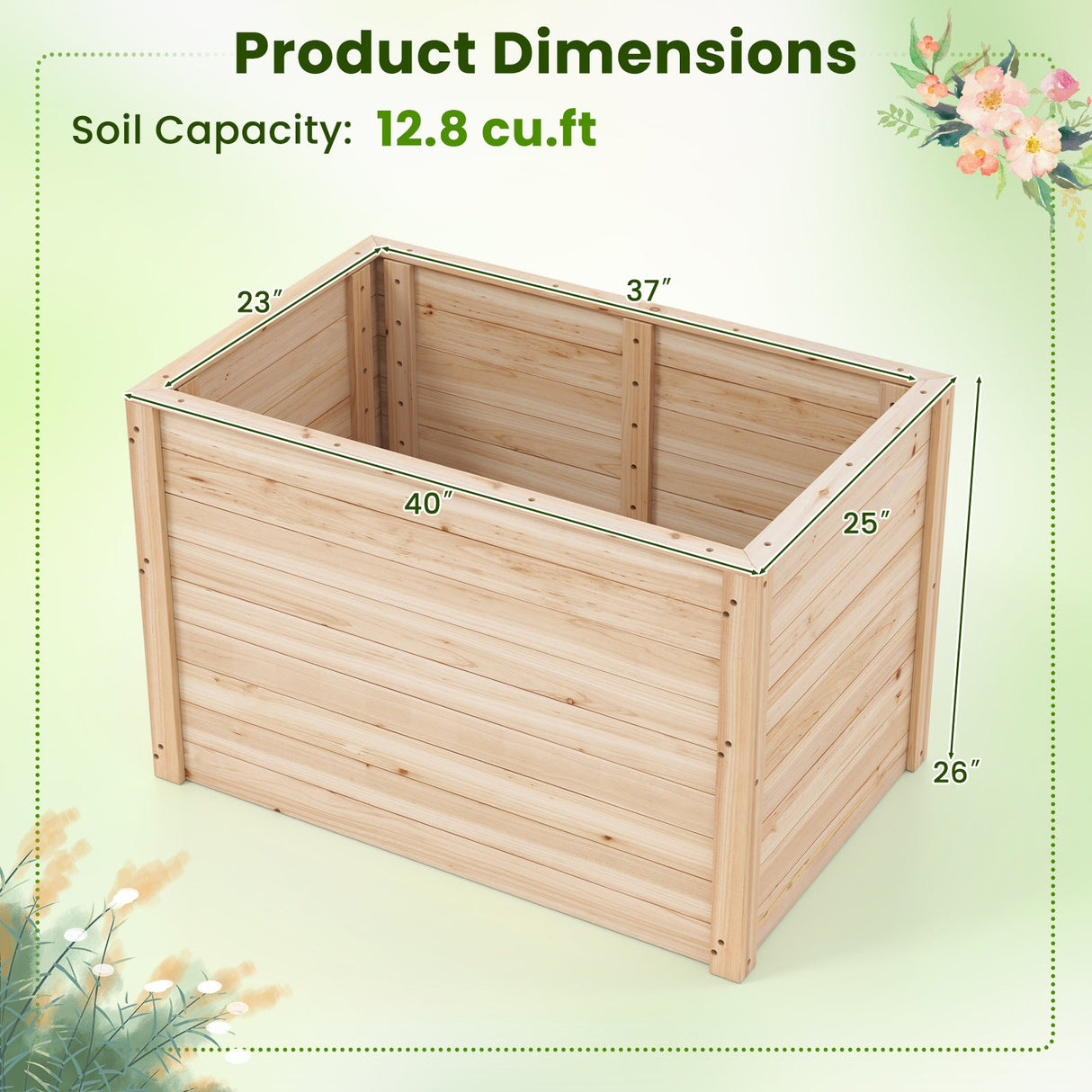 Wooden Raised Garden Bed