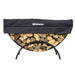 The Woodhaven 5ft Crescent Firewood Rack and Cover