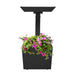 Modern Square Cast Aluminum 35-in Bird Bath and Planter Vase Combo