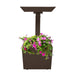 Modern Square Cast Aluminum 35-in Bird Bath and Planter Vase Combo