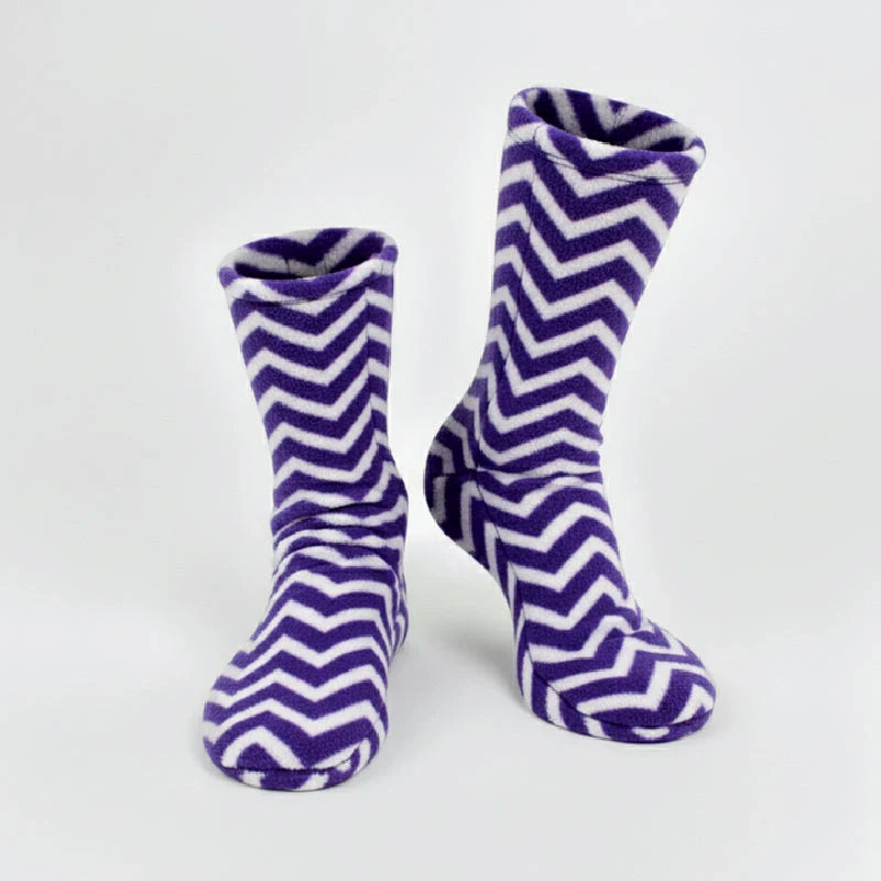Polar Feet Fleece Socks - Zigzag