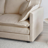 Chenille Accent Chair with Ottoman
