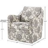 Floral Rotating Arm Chair
