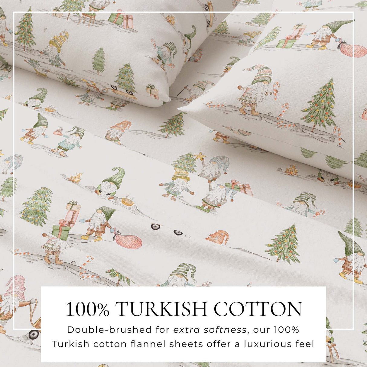 Turkish Cotton Flannel Sheet Set - Elevated Holiday Collection